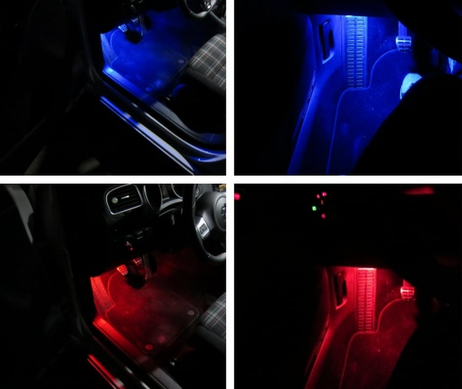 Extra Long LED Interior Footwell Lights Volkswagon VW Polo Lupo S GTi 1.6 1.8 SE